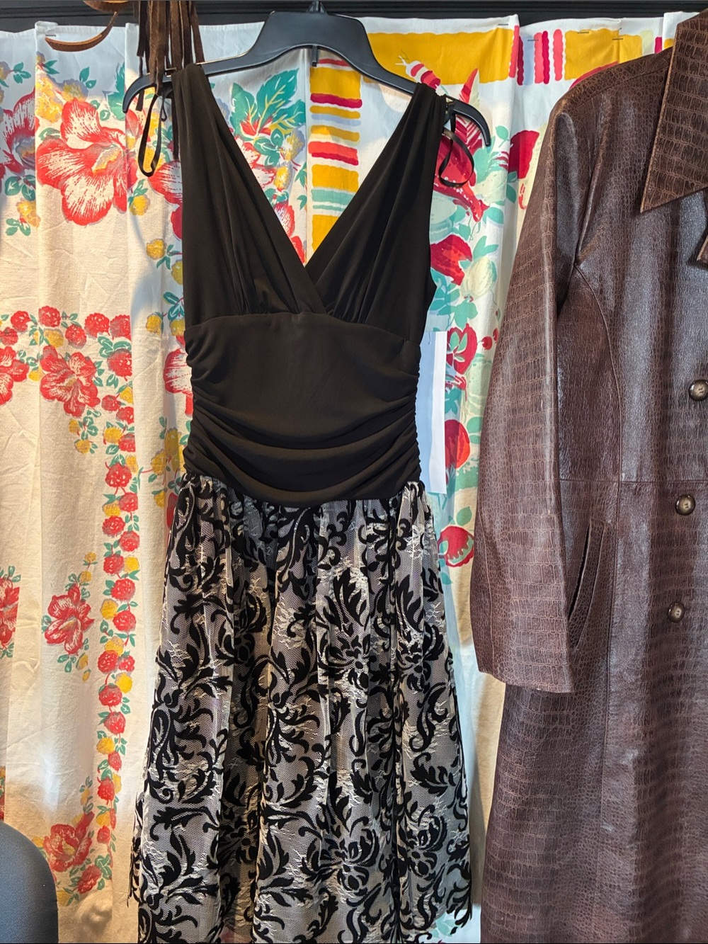Black & Silver V-Neck Party Dress $19.99 - Picture 2 of 4